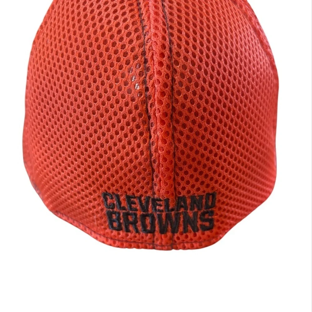 Cleveland Browns Ball Cap Size S/M Flex Orange Gray New Era NFL Hat NWOT